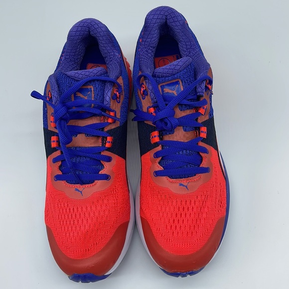 Puma Men's Speed 600 Ignite Red Blast/Royal Blue/White Ankle-High Running Shoe - Picture 3 of 11